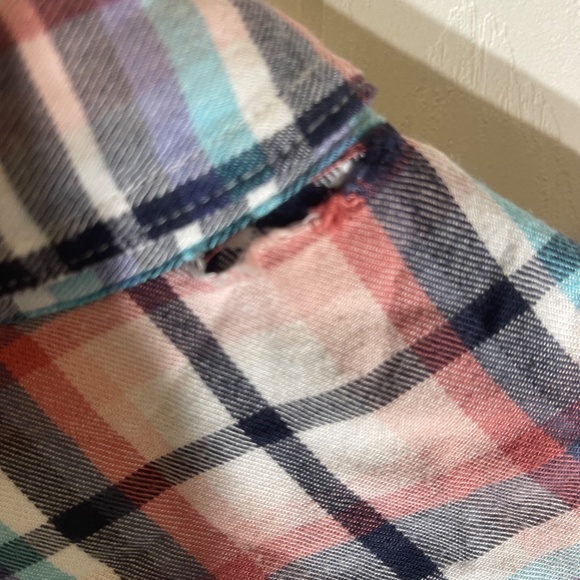 Universal Thread XL pink/Blue/Black Flannel Shirt Lounging Layer Cowgirl - Picture 7 of 8